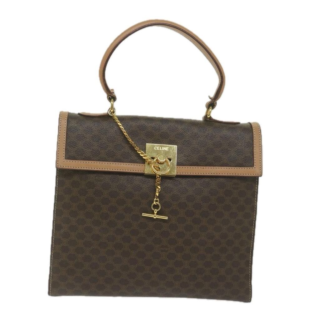 Celine Macadam Handbag Brown